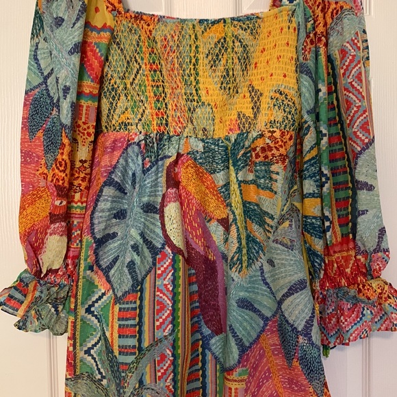 FARM Rio Colorful Patchwork Mini Dress - Picture 4 of 16